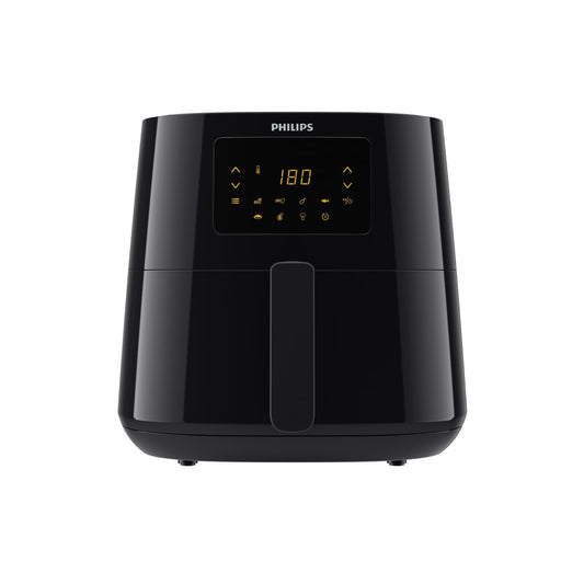 Philips Essential Airfryer XL - 6.2L, Fritteuse ohne Öl, Rapid Air Heißlufttechnologie, Touchscreen, NutriU App mit Rezepten (HD9270/90), 2000 W, 15 x 15 x 14 cm, Schwarz