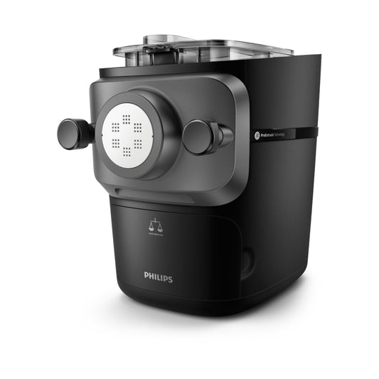 Philips 7000 Serie PastaMaker, Perfekte Nudeln Selbstgemacht, Automatisches Wiegen, 8 Pastasorten, Einfache Reinigung, bis zu 8 Portionen, ProExtrude-Technologie, Vegan, Glutenfrei, Schwarz(HR2665/93)