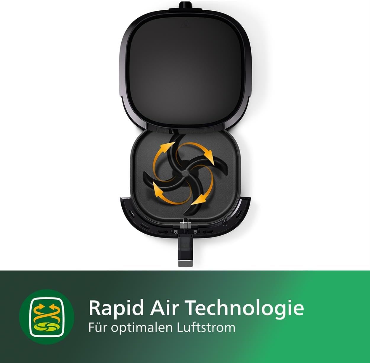 Philips HD9280/90 Airfryer XL Essential (Heißluftfritteuse, 2000 W, 1200 g Kapazität, digitales Display, Wifi Connected) schwarz