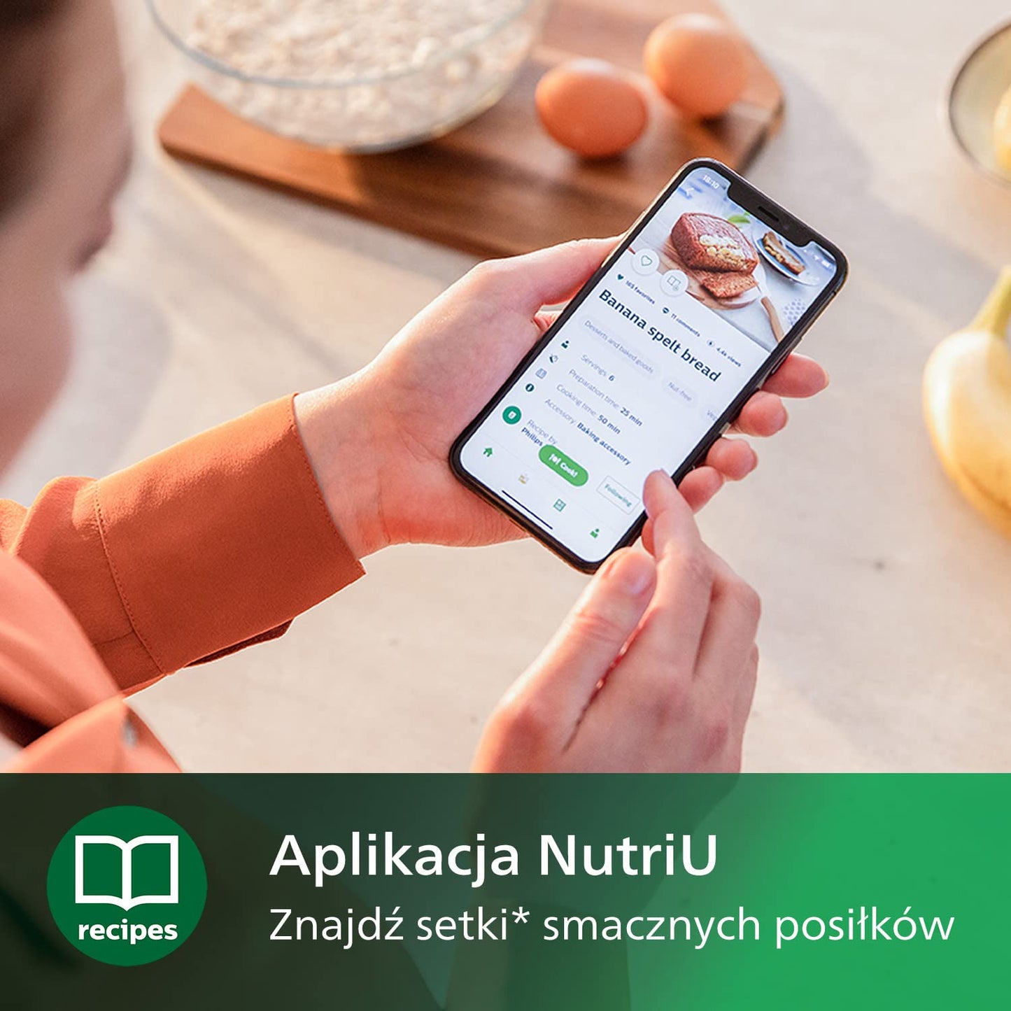Philips Essential Airfryer - 4.1L, Fritteuse ohne Öl, Rapid Air Heißlufttechnologie, Touchscreen, HomeID App mit Rezepten (HD9252/90)